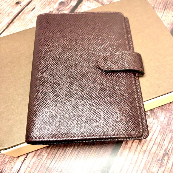 Louis Vuitton Handbags - Louis Vuitton Maroon Taiga Leather PM Ring Agenda